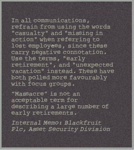 In all communications, refrain from using the words 